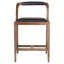 Caralia Upholstered Stool with Solid Wood Frame