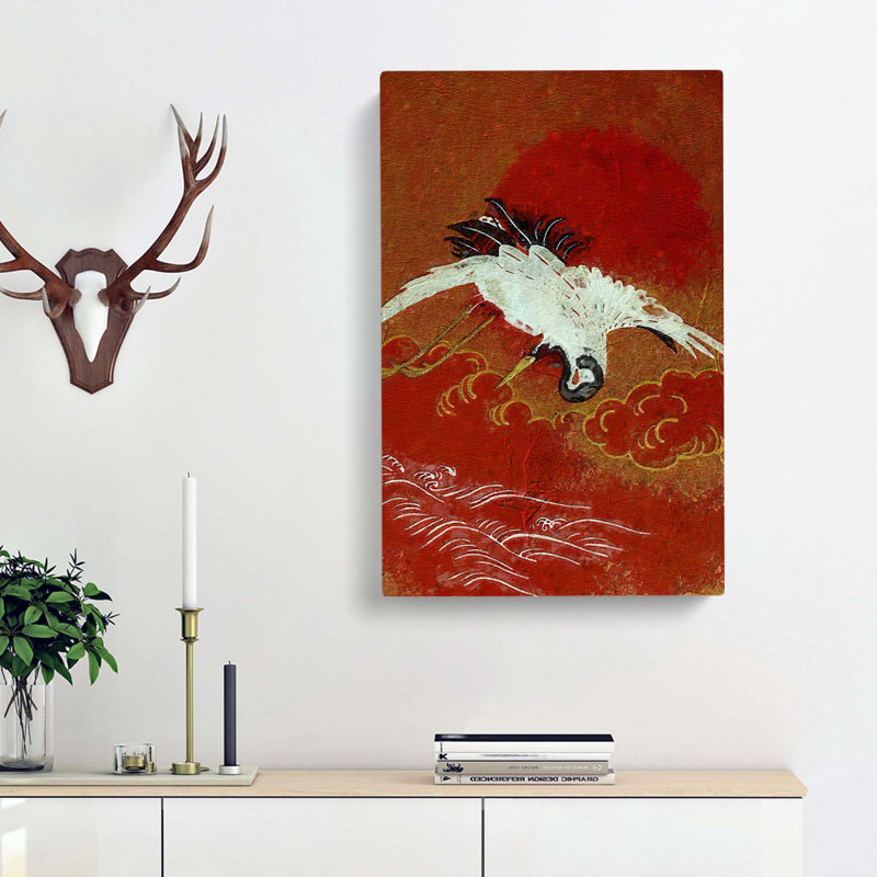 Flying Crane - Wrapped Canvas, 76cm H x 50cm W x 3cm D