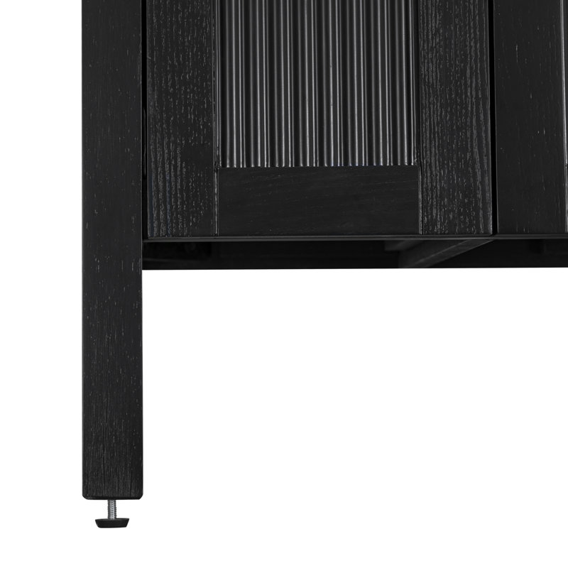 Luka 60 in. Single Sink Bathroom Vanity in Black Oak