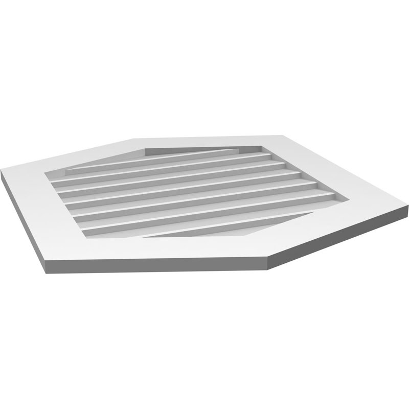 Ventilé vertical à pignon vertical 4/12 po, H 30 po x l 28 po x P 1 po