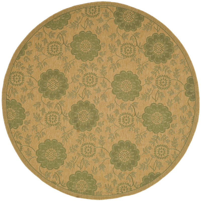 Herefordshire Performance Floral Rug, Round 6'7"