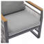 Ensemble de mobilier d'extérieur en métal 4 pièces, canapé d'extérieur 5 places avec coussin, mobilier d'extérieur moderne pour terrasse, jardin, balcon, gris et naturel