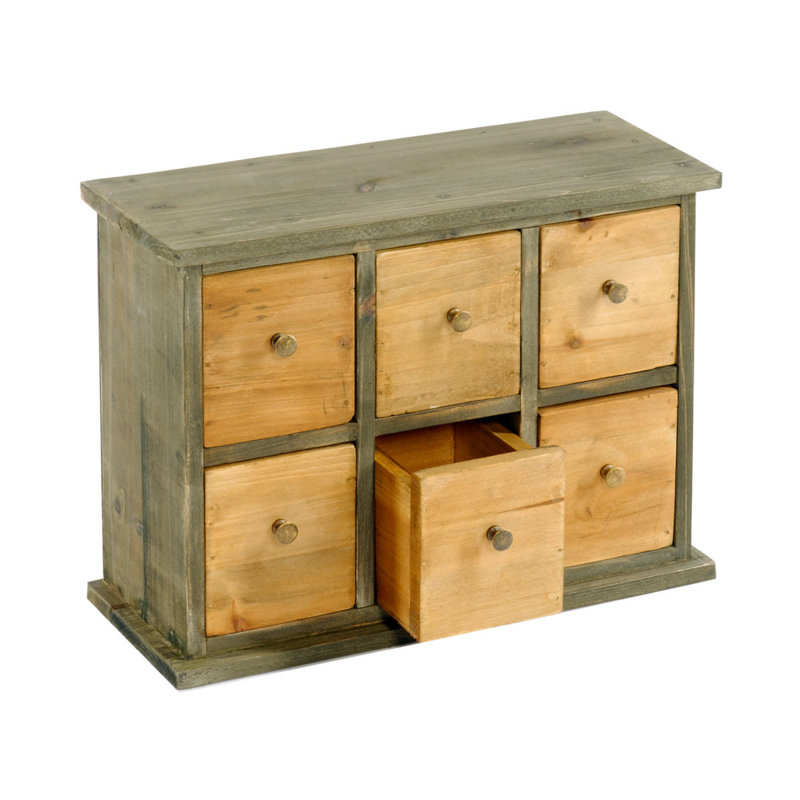 Elenora Solid Wood 32 cm W Chest of 6 Drawers