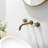 Double Handle Wall Mount Bathroom Faucet Brushed Gold
