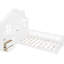 Lit simple blanc avec fenêtre, tiroirs, douilles et support avec rangement de tiroir, étagère de chargement-104191030