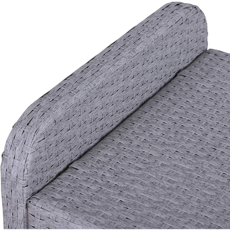 Garman 2 Seater Rattan Conversation Set, Grey