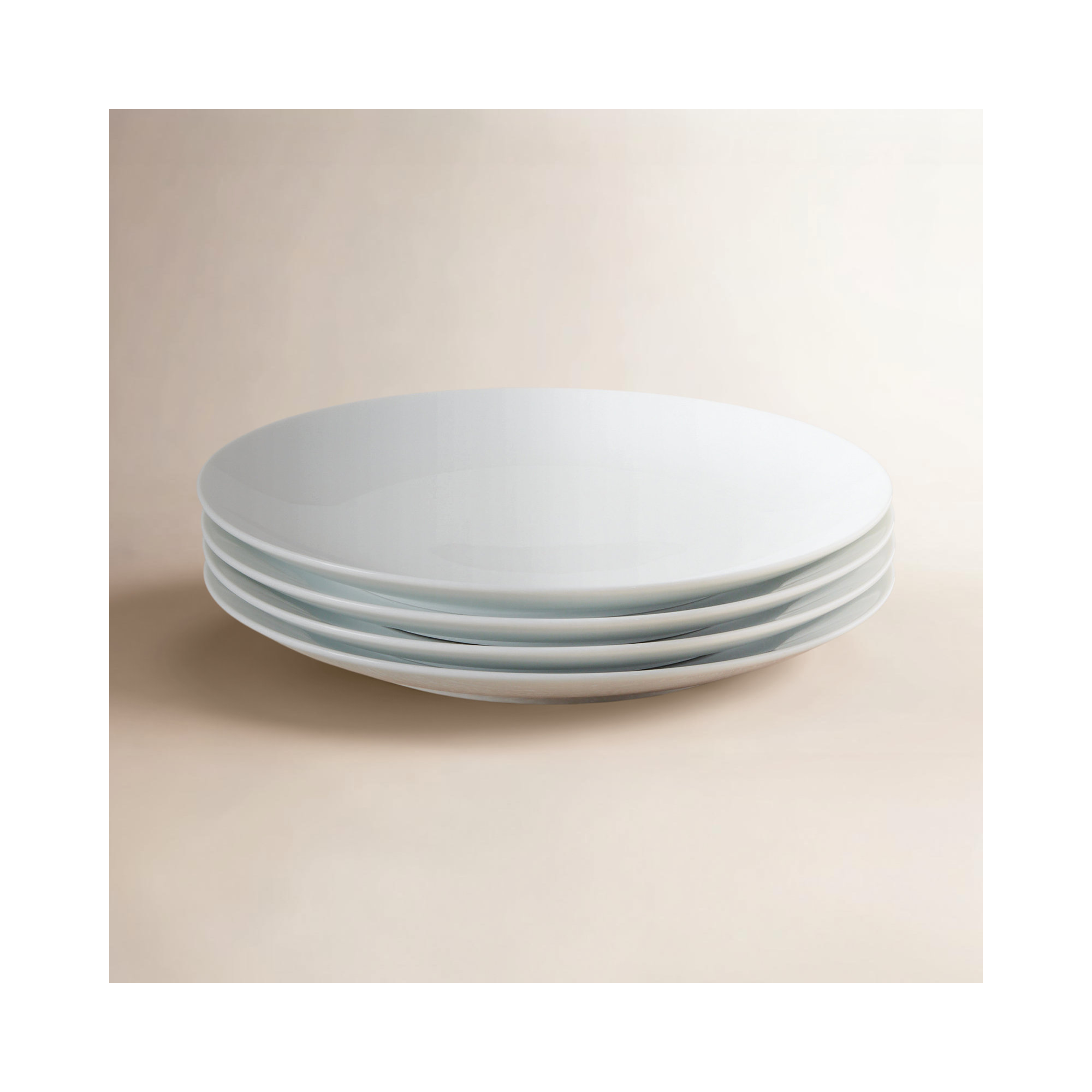 Izie Coupe Stoneware Salad Plate, White