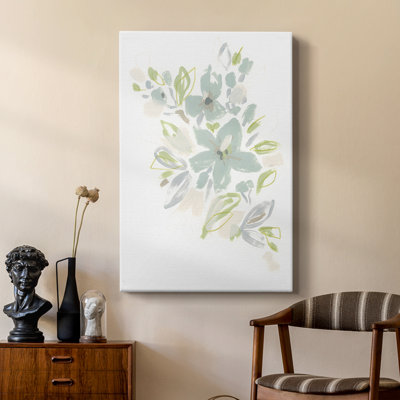 Seafoam Petals IV -Custom Wrapped Gallery Cavas