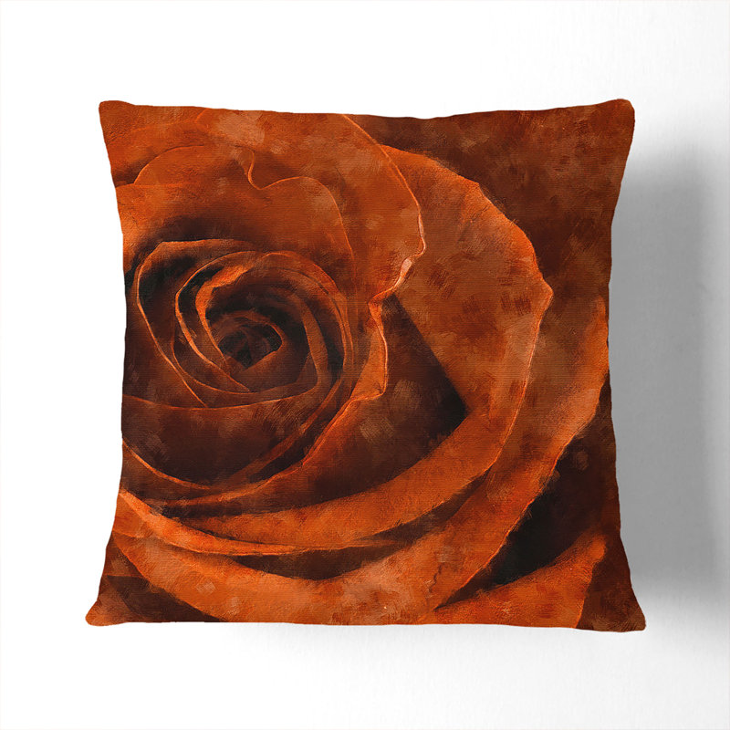 Rose Cushion with Filling, 40cm H x 40cm W x 15cm D