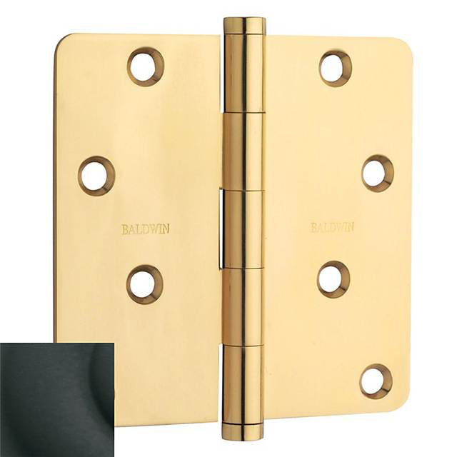 Satin Black 4" x 4" Traditional Mortise Door Hinge