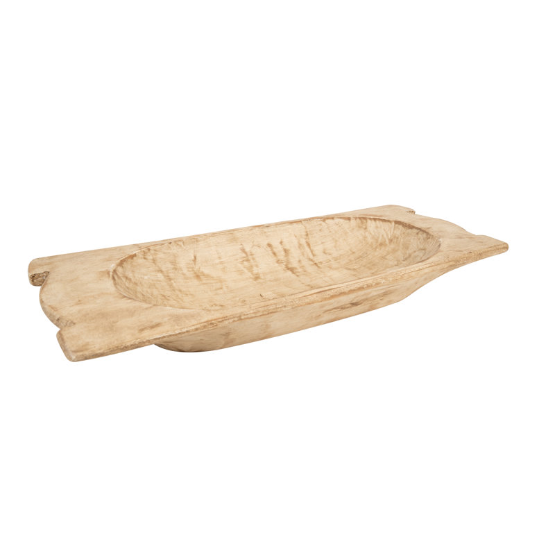 Current Wood Decorative Bowl 1, Antique White