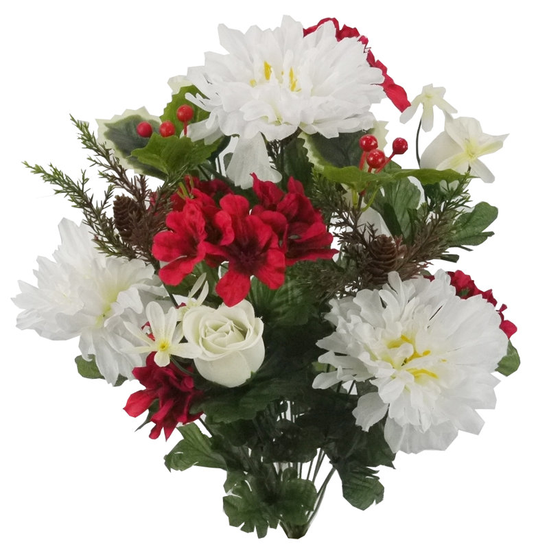 Arrangements floraux artificiels mélangés