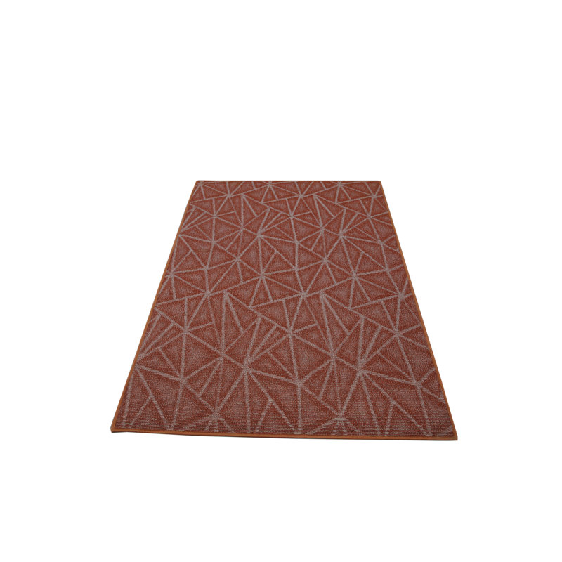Tapis rouille en nylon tissé à la machine Bowin, Rectangle 9 pi x 12 pi