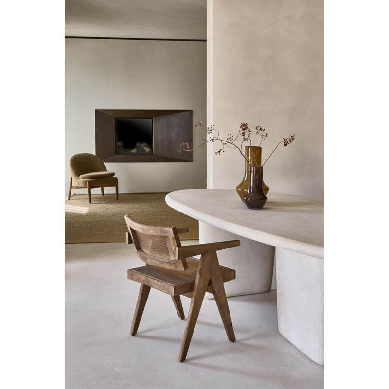 Vase en verre brun Alexes, H 11,81 po x l 6,88 po x P 6,88 po, Brun