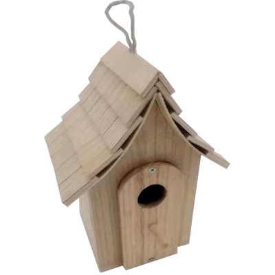 Omprakash Cottage Bird House - Natural Wood