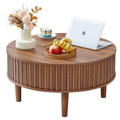 Round Lift Top Coffee Table with Storage