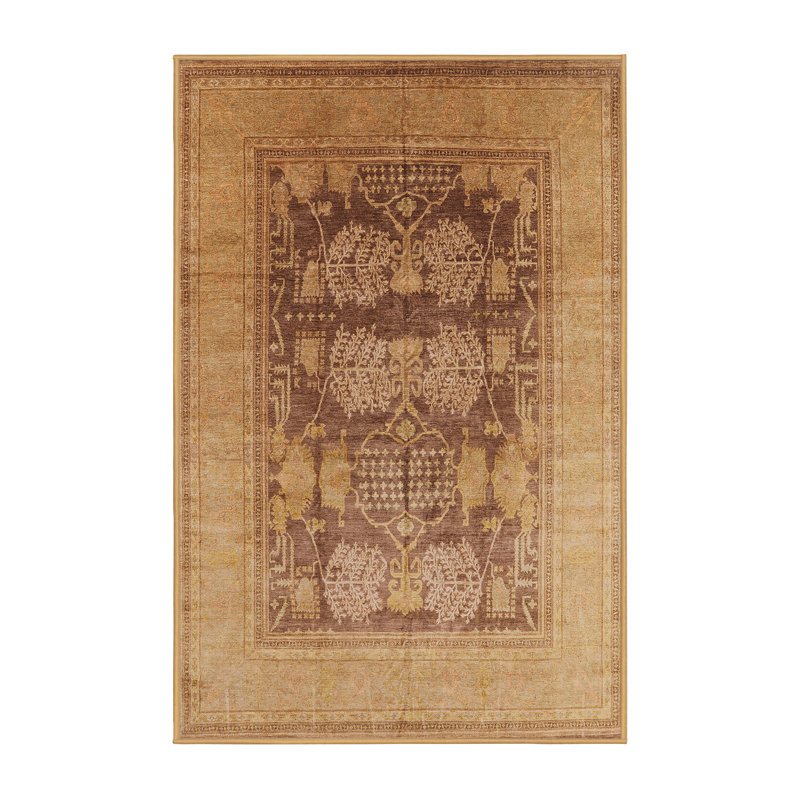 Tapis oriental beige / brun clair, Rectangle 5 pi x 7 pi
