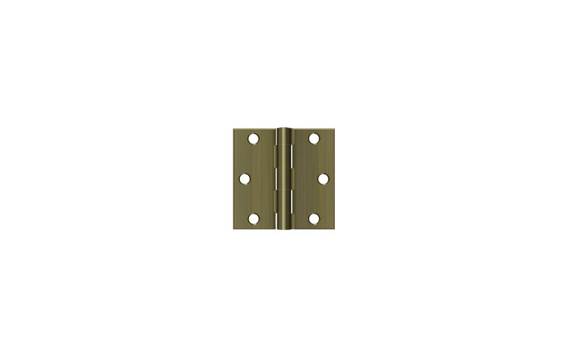 Steel Hinge, Antique Brass