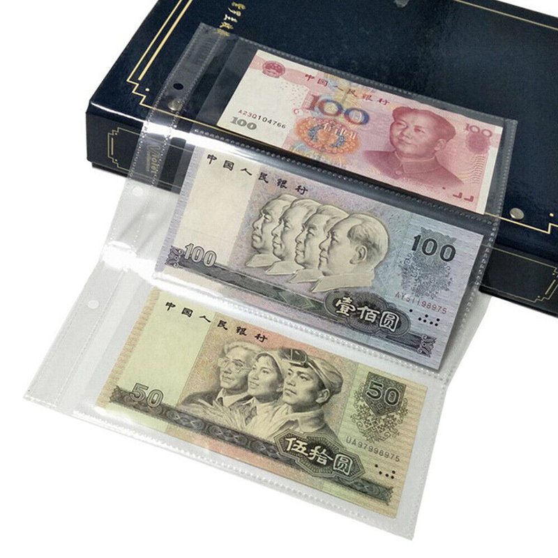 10 pièces, 3 pochettes, pages de monnaie, billets, billets, collection