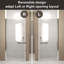 Porte de douche pivotante avec cadre en aluminium, porte de douche demi-cadre avec poignée en acier inoxydable-124898769