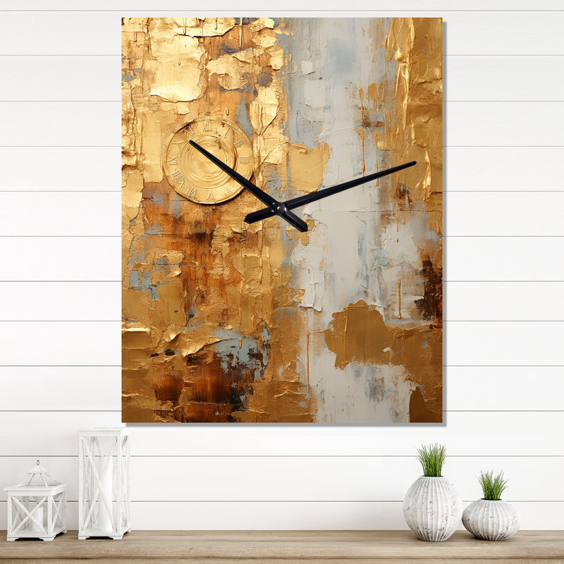 Oppie - Horloge murale peinture abstraite, Grand