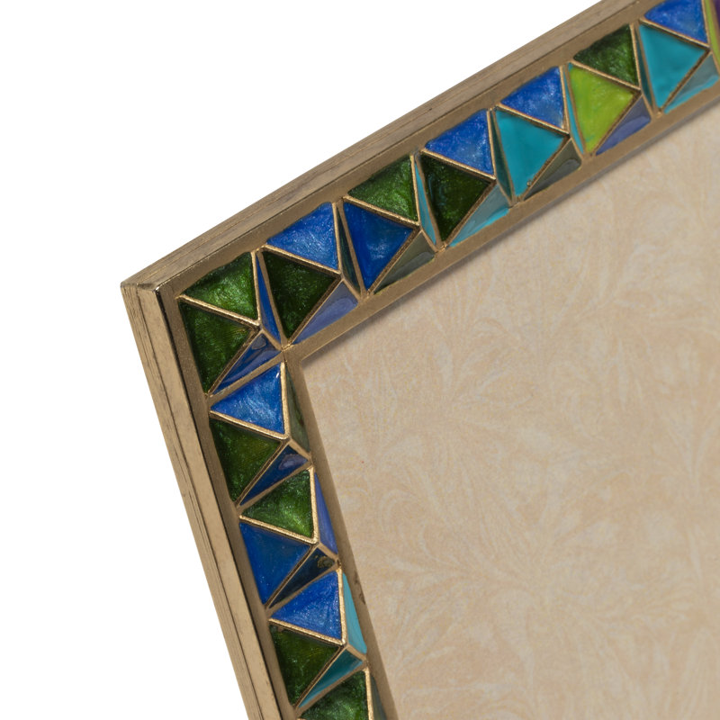 Rainbow Pewter 8" x 10" Pyramid Frame with Gold Finish