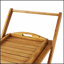 Chariot-bar Riviera avec bois d'acacia durable, rangement spacieux et roulettes lisses pour une réception élégante