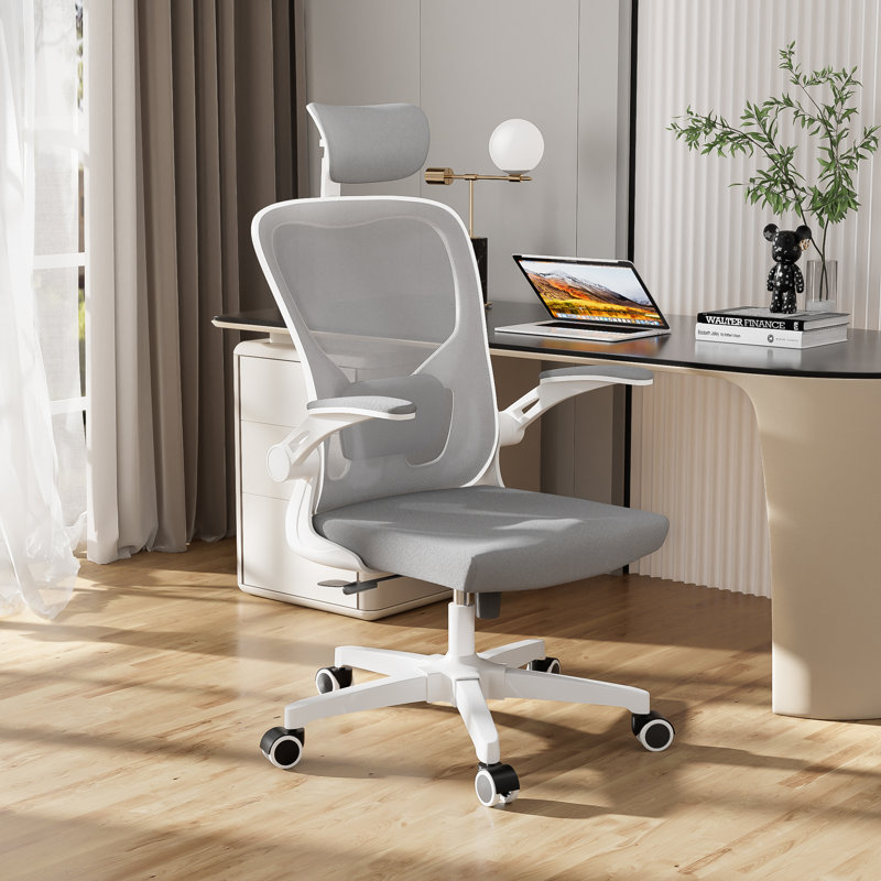 Task Chair, White/Gray