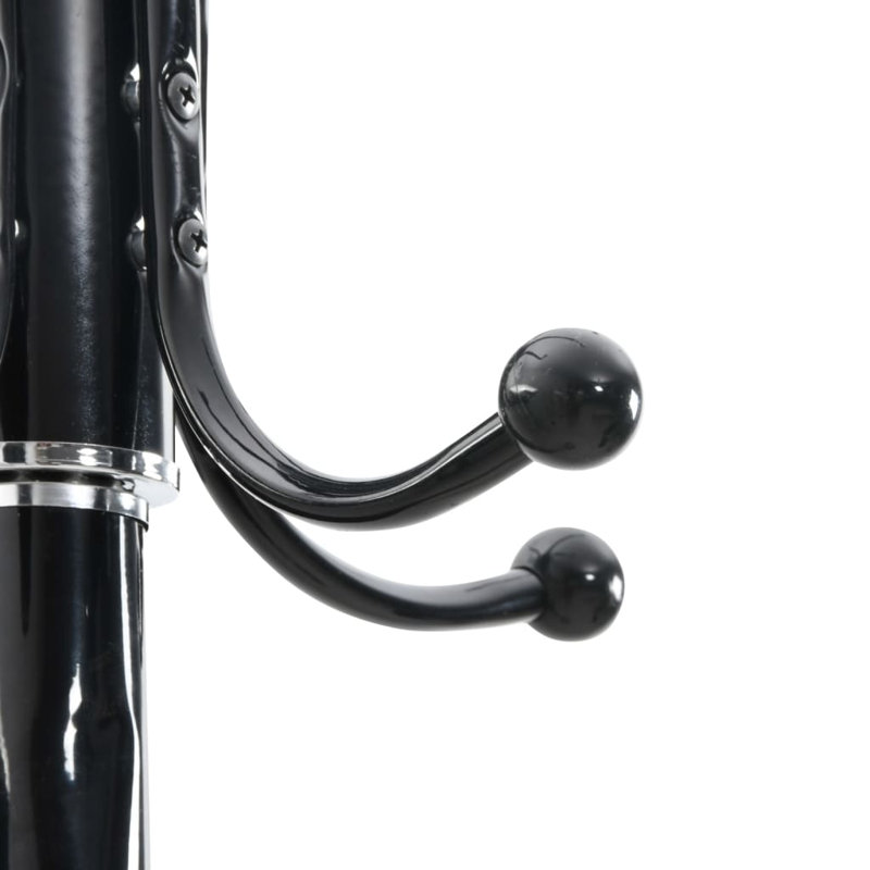 Machesney Iron Freestanding Coat Rack, Black