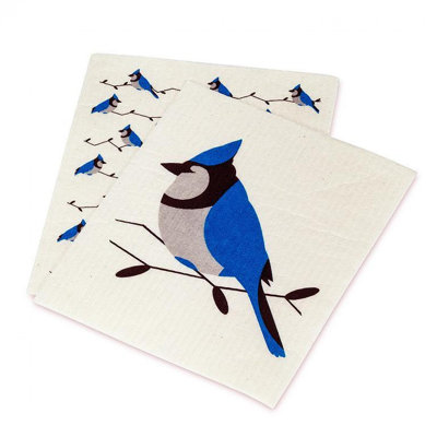 Set Of 2 Blue Jays Dishcloth