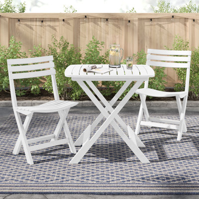 Brescia Folding Table with 2  Chairs Garden Set