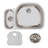 Lustertone 31.5" L x 21.125" W Double Basin Undermount Kitchen Sink Kit
