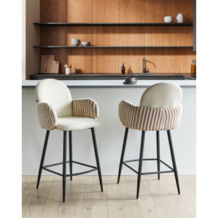 Set of 2 Bar Chairs AMITY Fabric (Set of 2)