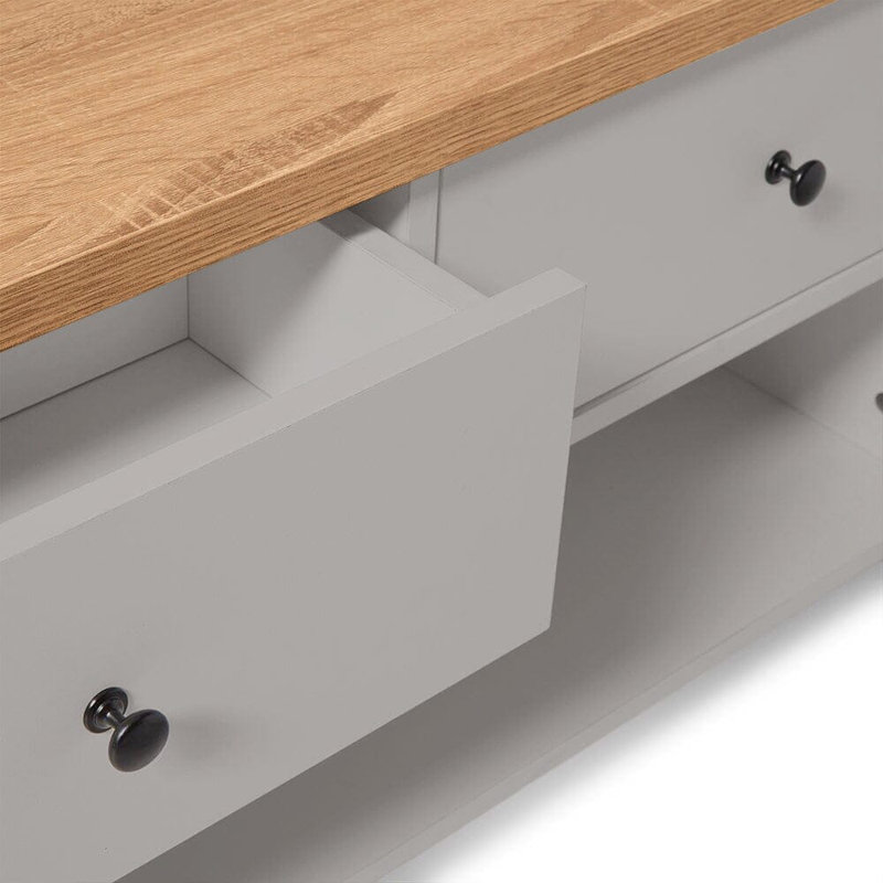 Maryhannah Coffee Table with Storage, Grey