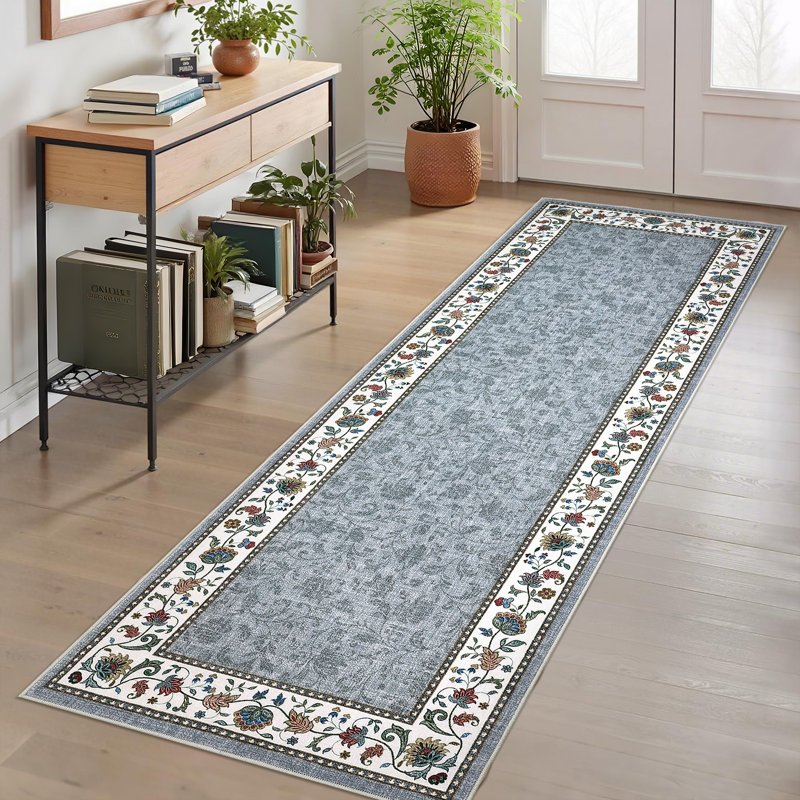 Tapis lavable Farmhouse Floral, Tapis de couloir 2 pi x 6 pi