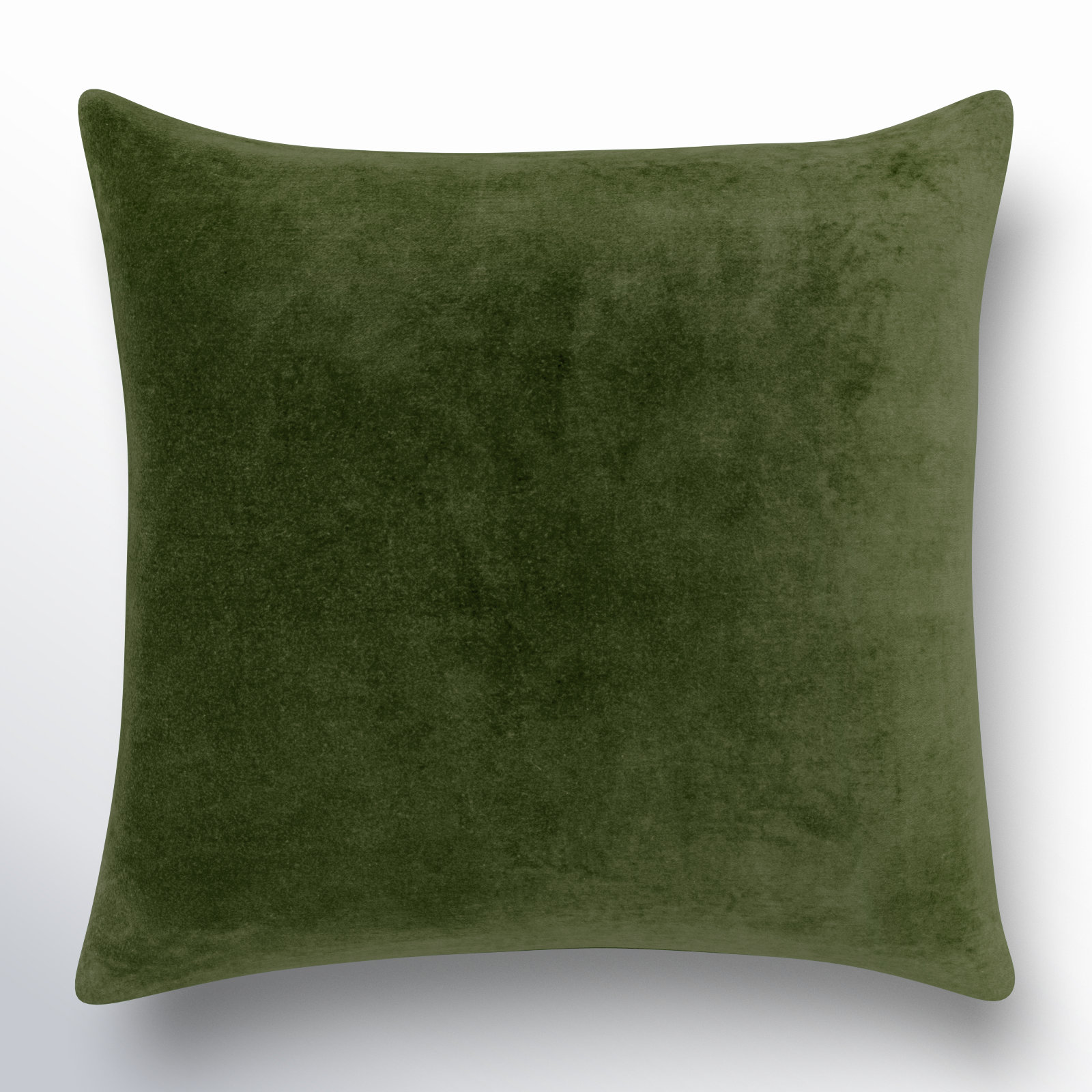 Denny Velvet Throw Pillow , Pillow Cover Only - No Insert, 22"H x 22"W, Green