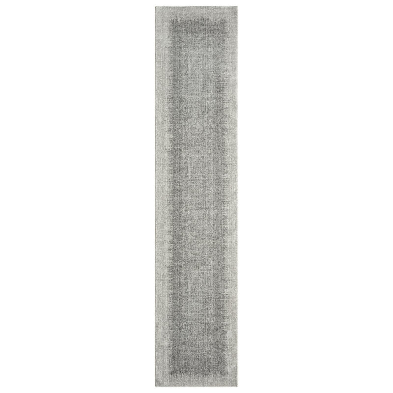 DKNY Grand Street Light Grey Modern Indoor Rug, Runner 2'2" x 10'