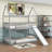Lacrescenta Twin Over Twin Standard Bunk Bed with Slide-1655909633