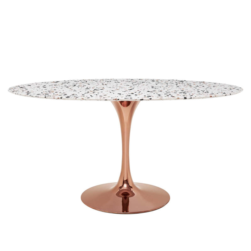 Table de salle à manger Lippa, Or rose