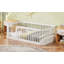 Wood Twin Size Wood Floor Bed Frame with Fence