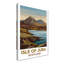 Isle of Jura, Scotland - Romantic Hebridean Escape Travel Poster. Giclee Print on Wrapped Canvas. Wall Art, Home Decor - Natural Landmarks, Scotland 1 Piece Wrapped Canvas Wall Art-246790329