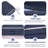 22 x 22 In Patio Furniture Cushions set of 2, Fade Resistant Outdoor Seat Cushions witj 4 pairs of Ties, Deep Seat Cushion for Seat Patio Chairs, Rattan Furniture, Wicker Seating, outdoor Adirondack Chair,Navy Blue-123052613-123052619