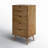 Commode 5 tiroirs en bois massif Etter