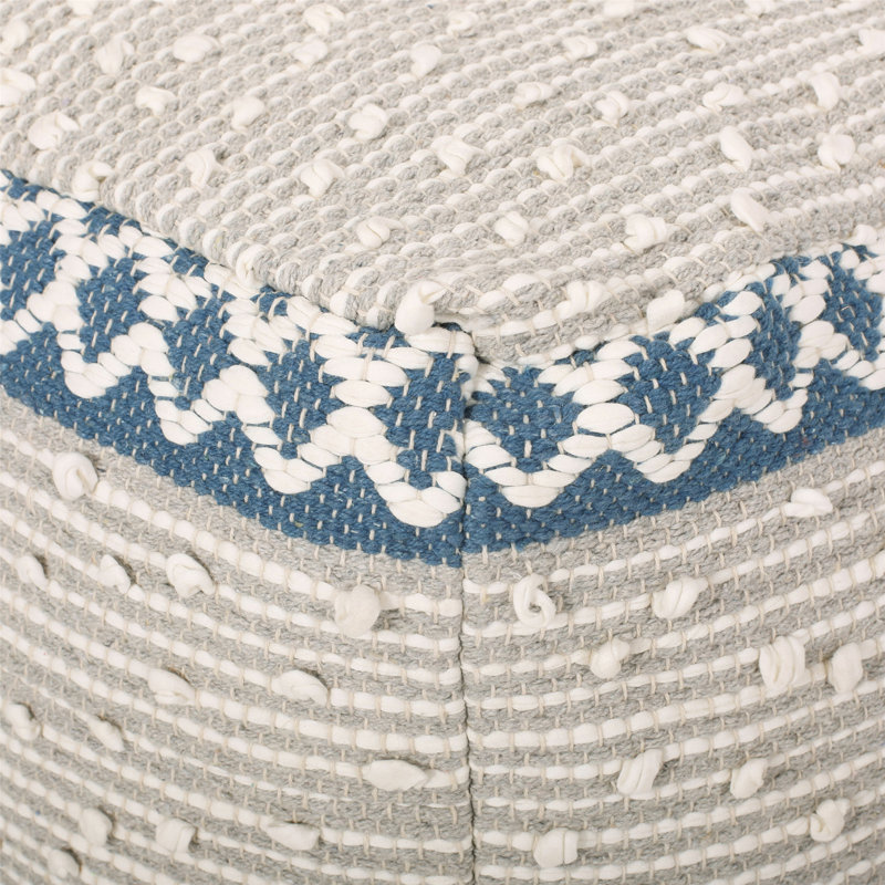 Pouf carré en coton fabriqué à la main de conception moderne, douceur et confort