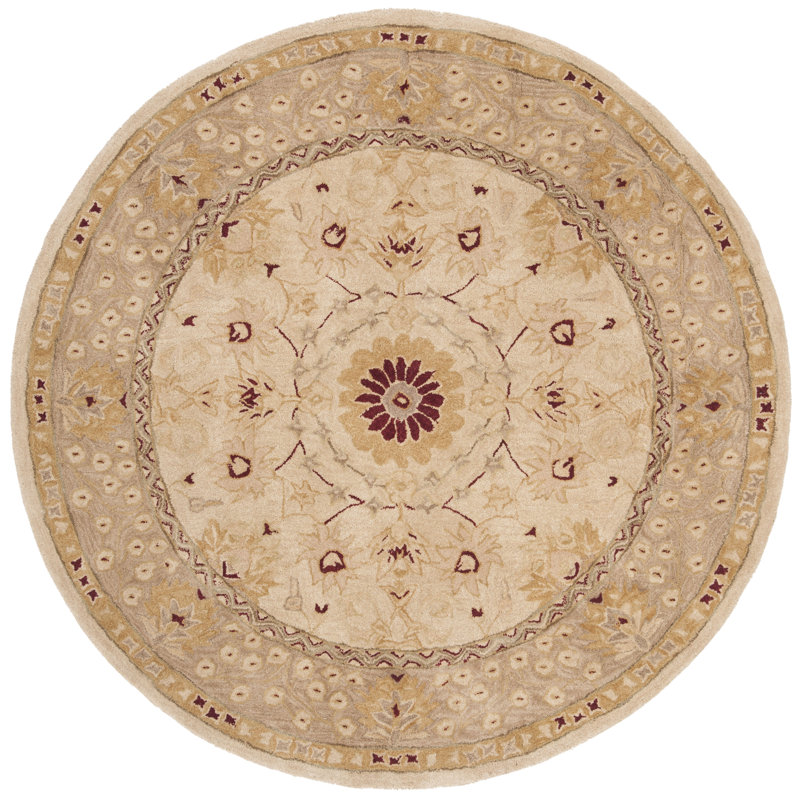 Tingley Hand Tufted Wool Pile Oriental Rug, Round 8'