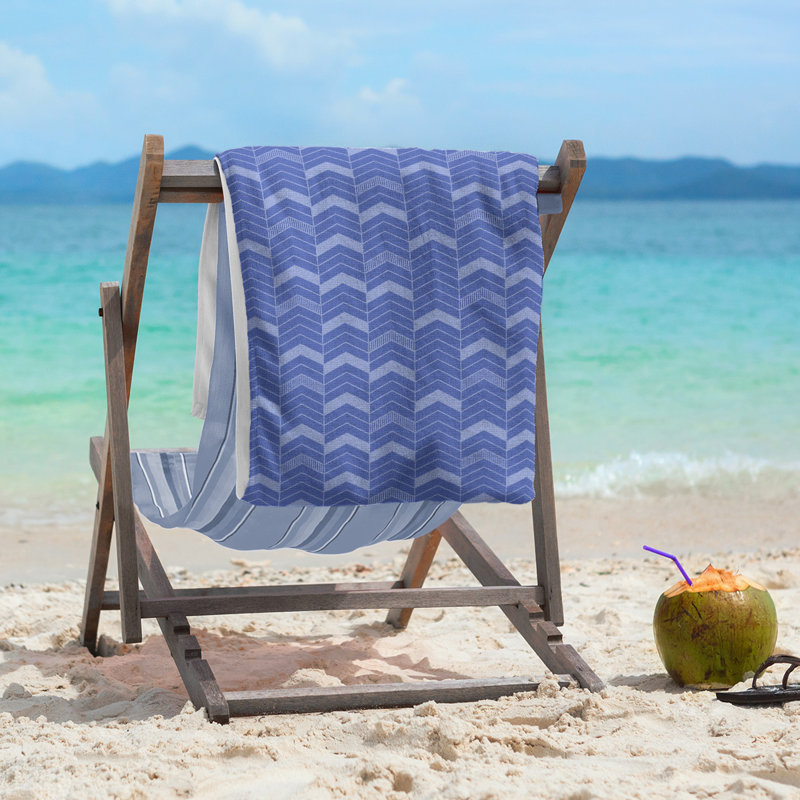 Stephenie Beach Towel, Blue/Light Blue
