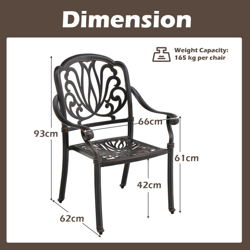 Amiko Stackable Outdoor Patio Dining Armchair
