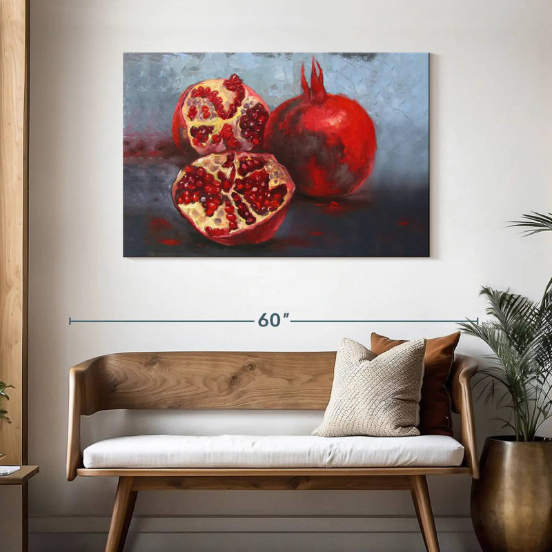 Yarlin Pomegranates, 30" H x 45" W