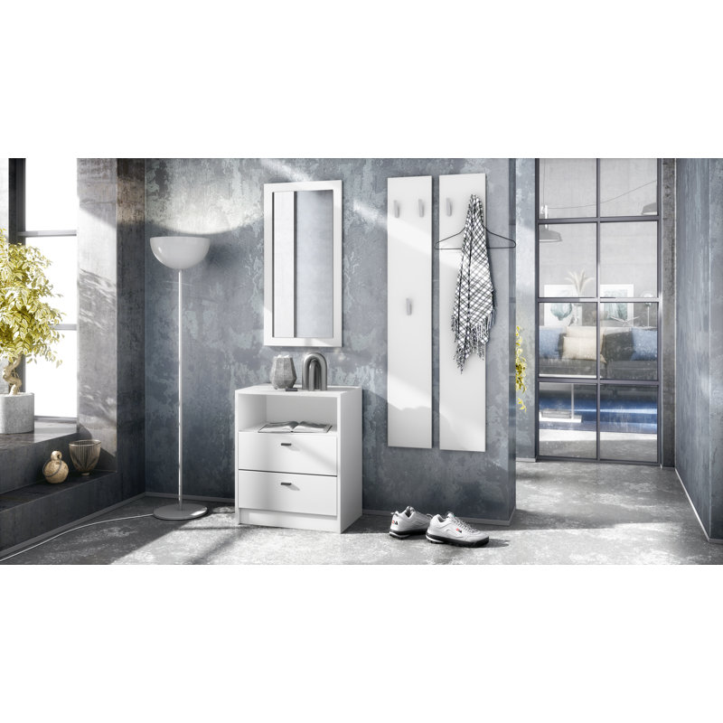 Laimdota 6 Pieces Hallway Set, Matte White