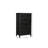 35" Black Solid Wood Six Drawer Chest